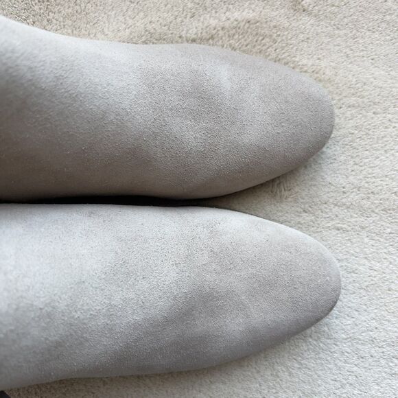 Jack Rogers Kali Taupe Tan Suede Ankle Boot Booties Bow Side Zip Women’s 7.5 - 8 - Picture 9 of 16